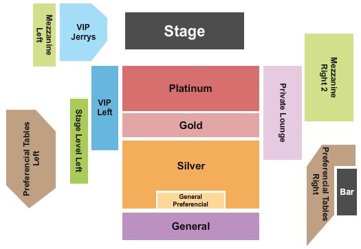 Atlanta Coliseum Plat/Gold/Silver Floor Seating Chart
