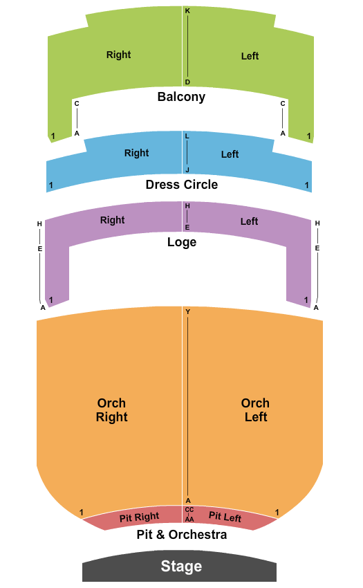 seating chart for Atlanta Symphony Hall - End Stage - eventticketscenter.com
