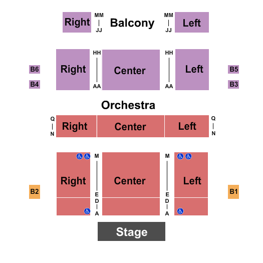 Attucks Theatre End Stage Seating Chart
