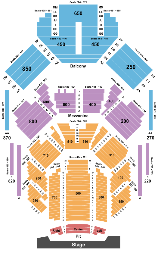 Atwood Concert Hall End Stage Seating Chart
