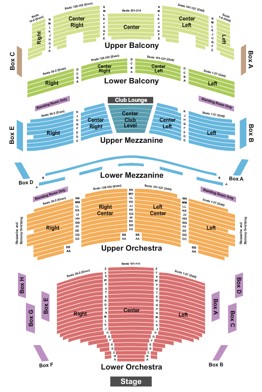 seating chart for Au-Rene Theater at Broward Ctr For The Perf Arts - Endstage - eventticketscenter.com