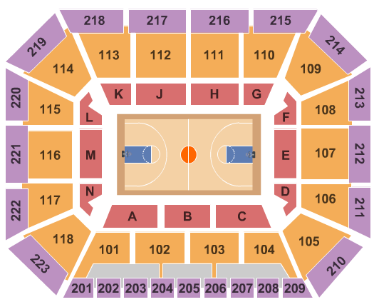 Neville Arena Basketball Seating Chart