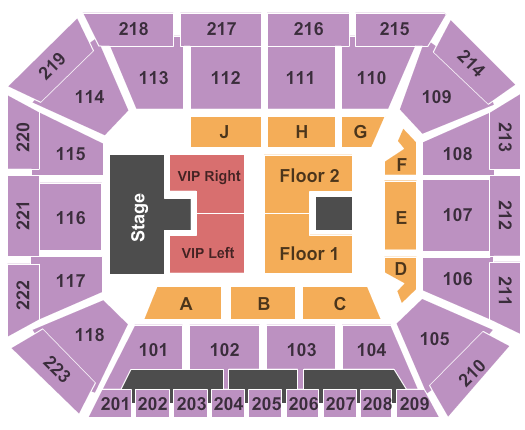 Neville Arena Rascal Flatts Seating Chart