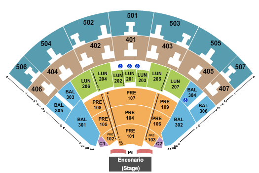 Auditorio Nacional - Mexico Endstage Pit Seating Chart