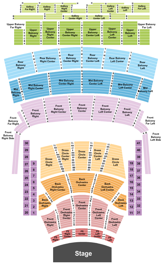 Auditorium Theatre - IL Next Event Seating Chart