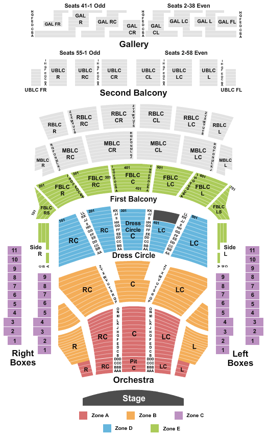 Joffrey Ballet Theater Seating Chart