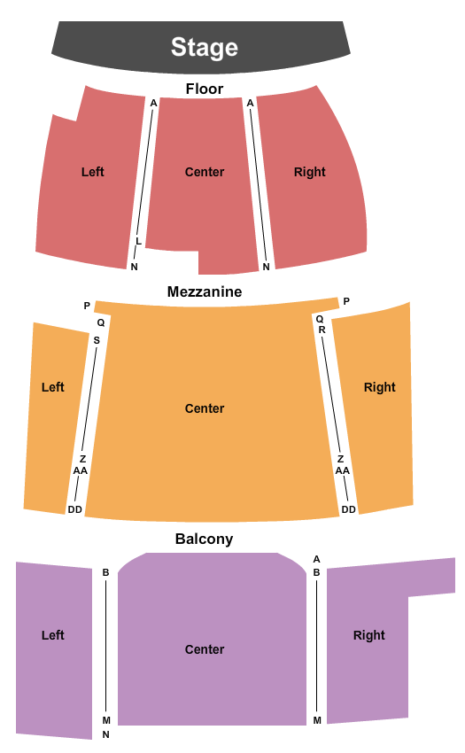Auer Performance Hall At Rhinehart Music Center End Stage Seating Chart