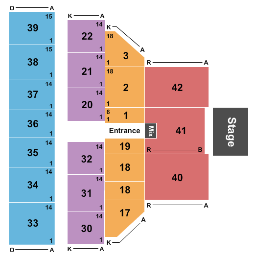 Augusta Civic Center - ME West Hall Endstage Seating Chart