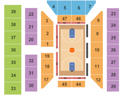 Augusta Civic Center - ME Basketball Seating Chart