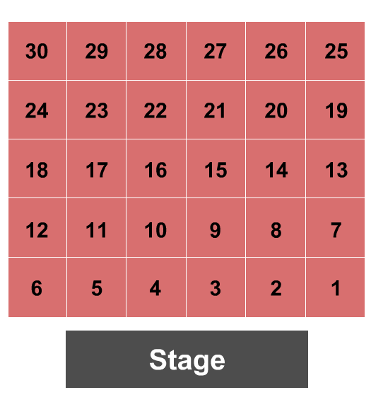 Augusta Civic Center - ME Tables 1-30 Seating Chart