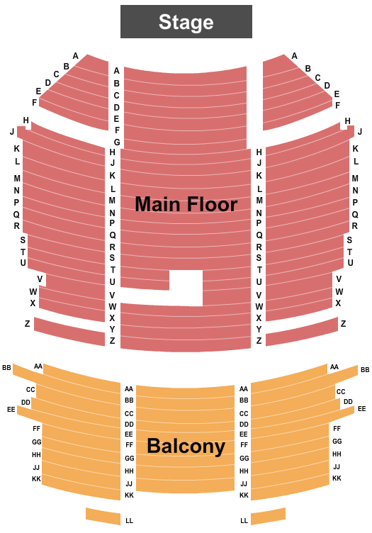 Austad Auditorium End Stage Seating Chart