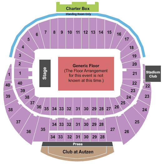 Autzen Stadium Generic Floor Seating Chart
