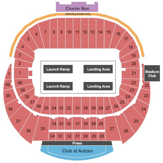 Autzen Stadium Nitro Circus Seating Chart