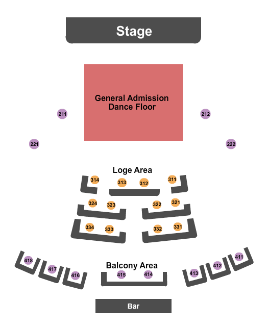 Avalon - Hollywood Endstage 2 Seating Chart