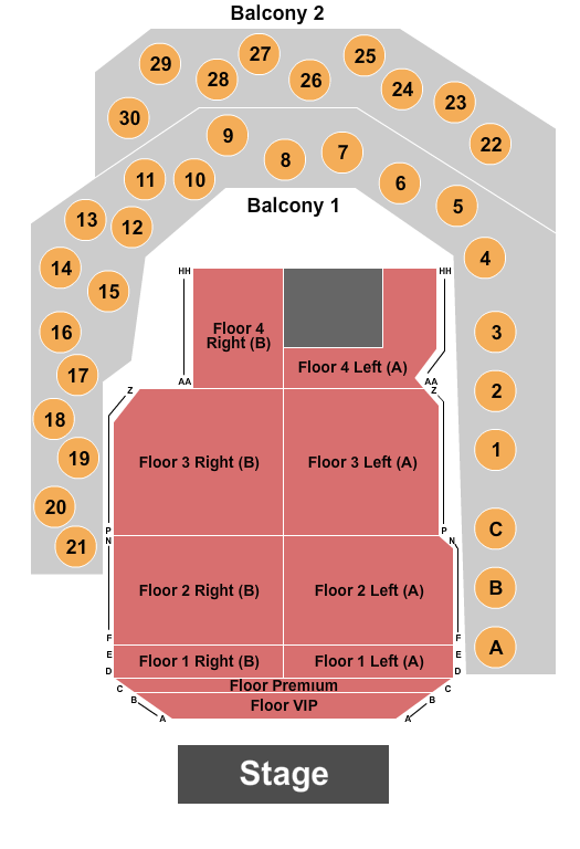 Avalon Events Center Seating Chart