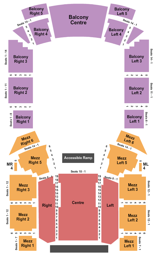 The Ten Tenors Avalon Theatre At Niagara Fallsview Casino Resort Seating Chart