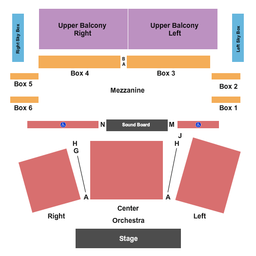 Avalon Theatre - MD Endstage 2 Seating Chart