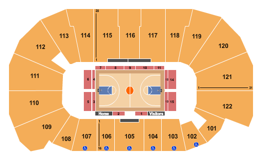 Avenir Centre Basketball Seating Chart
