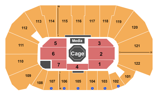 Avenir Centre UFC Seating Chart