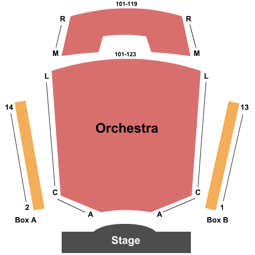 seating chart for Aventura Arts & Cultural Center - Aventura - End Stage - eventticketscenter.com