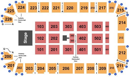 Avi Resort Mojave Crossing & Event Arena End Stage Seating Chart