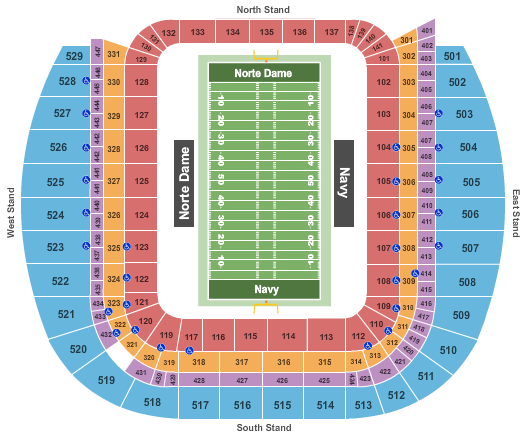 Aviva Stadium College Football Classic Seating Chart