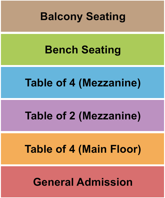 Avon Theater - GA GA & Tables Seating Chart