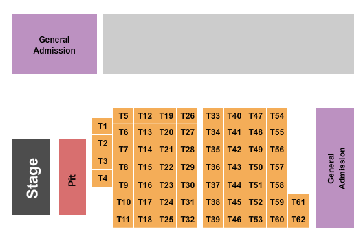 Avondale Brewing Company Endstage Tables w/ Pit Seating Chart