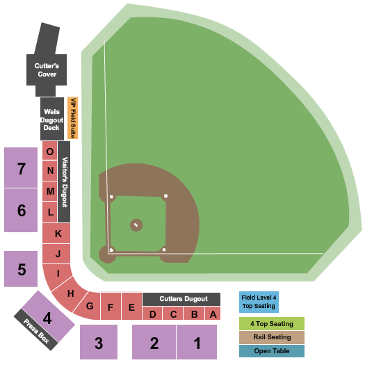 Muncy Bank Ballpark At Historic Bowman Field Baseball Seating Chart