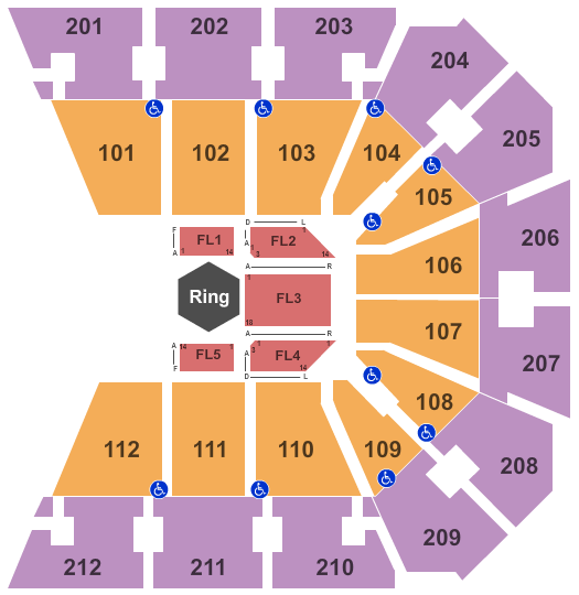 Truist Arena Absolute Action - MMA Seating Chart