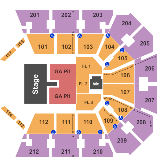 Truist Arena American Made Tour- Brice, Moore, Morgan Seating Chart
