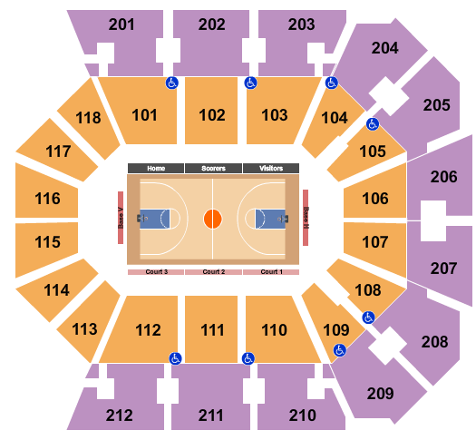 Truist Arena Basketball Rsvd Seating Chart