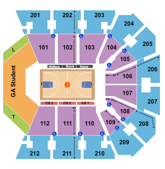 Truist Arena Basketball Seating Chart