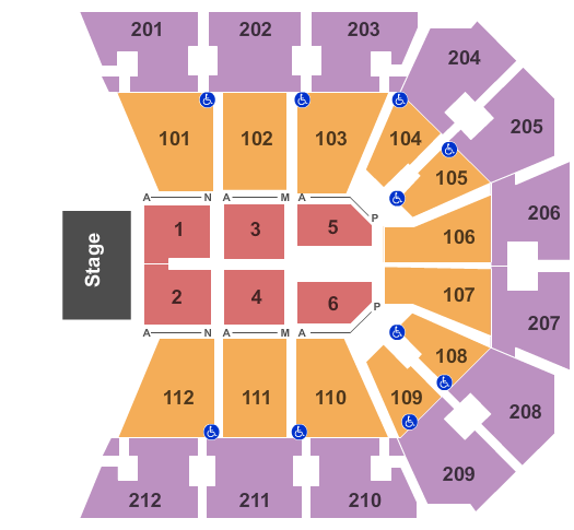 Truist Arena End Stage Seating Chart
