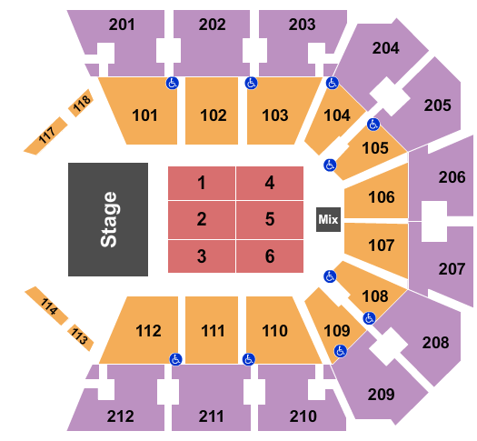 Truist Arena Endstage 2 Seating Chart