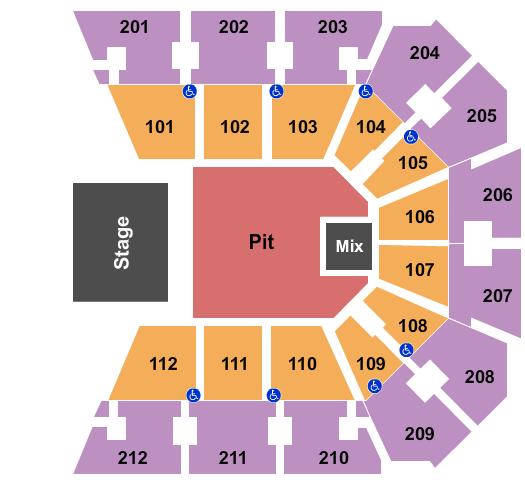 Truist Arena Endstage GA Seating Chart