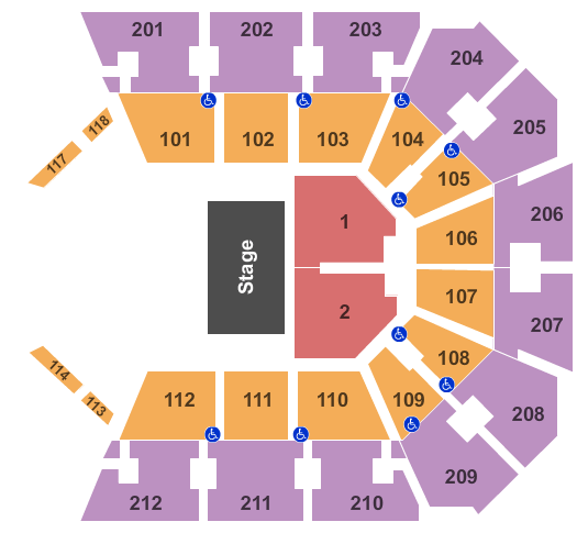 Truist Arena Half House Seating Chart