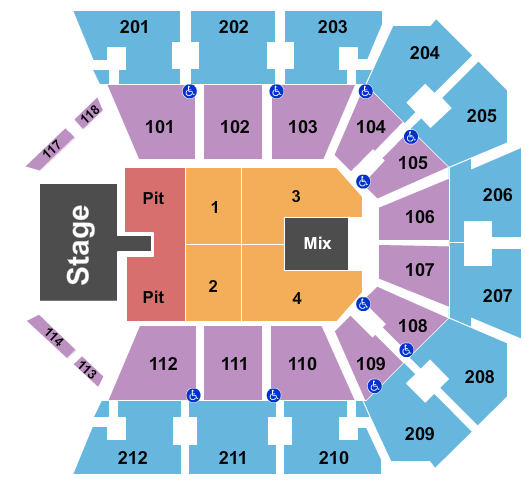 Truist Arena Justin Moore Seating Chart