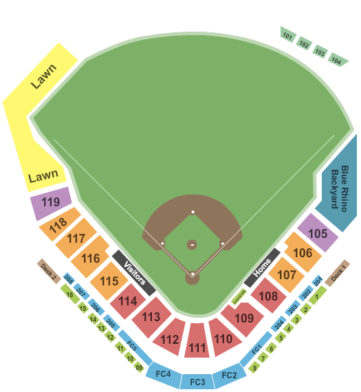 Truist Stadium - Winston Salem Baseball Seating Chart
