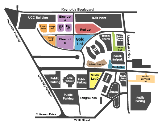 Allegacy Federal Credit Union Stadium - Parking Lots Parking Seating Chart