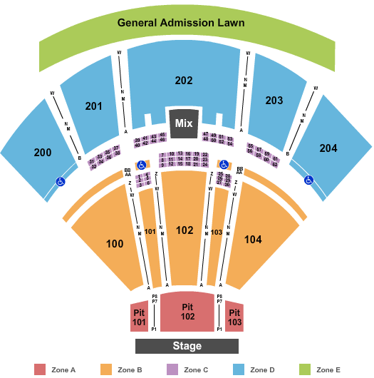 Freedom Mortgage Pavilion Endstage Resv Pits 2 Int Zone Seating Chart