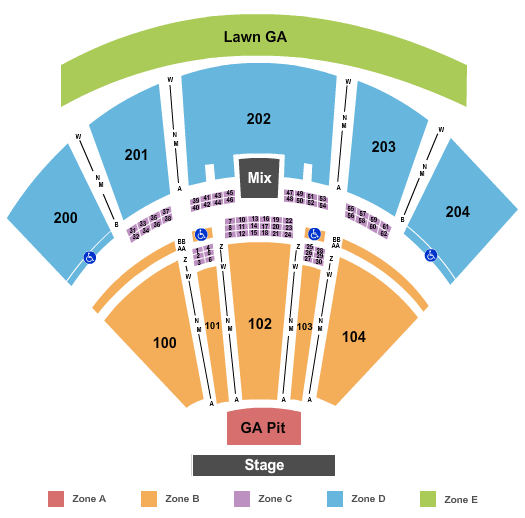 Freedom Mortgage Pavilion Endstage GA Pit 2 - IntZone Seating Chart