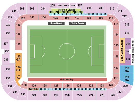 Olympic Stadium Seating Chart Soccer