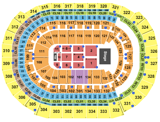 seating chart for FLA Live Arena - Andre Rieu - eventticketscenter.com
