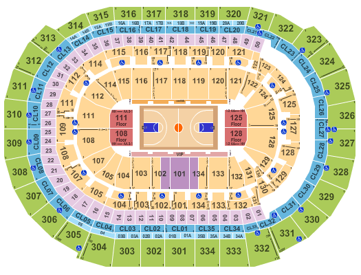 Amerant Bank Arena Basketball Seating Chart