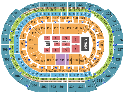 Amerant Bank Arena End Stage Seating Chart