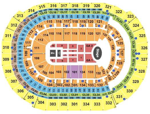 The Forum Seating Chart Harry Styles