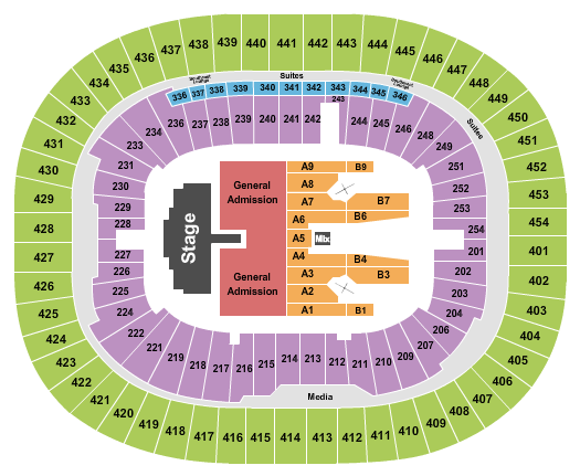 BC Place Stadium Festival Seating Chart