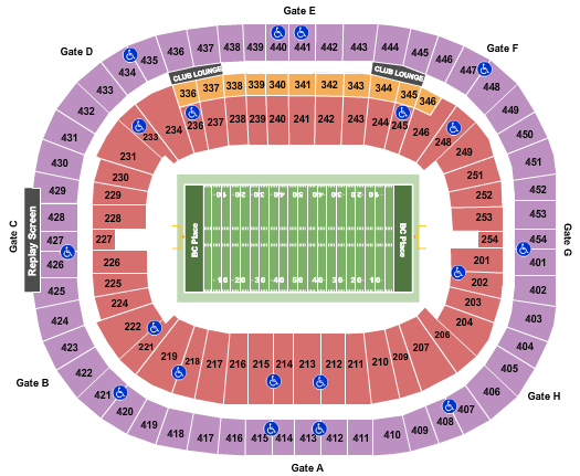 BC Place Stadium Football Seating Chart