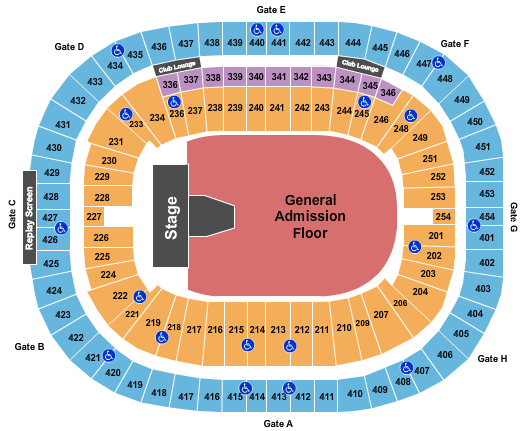 BC Place Stadium Metallica Seating Chart